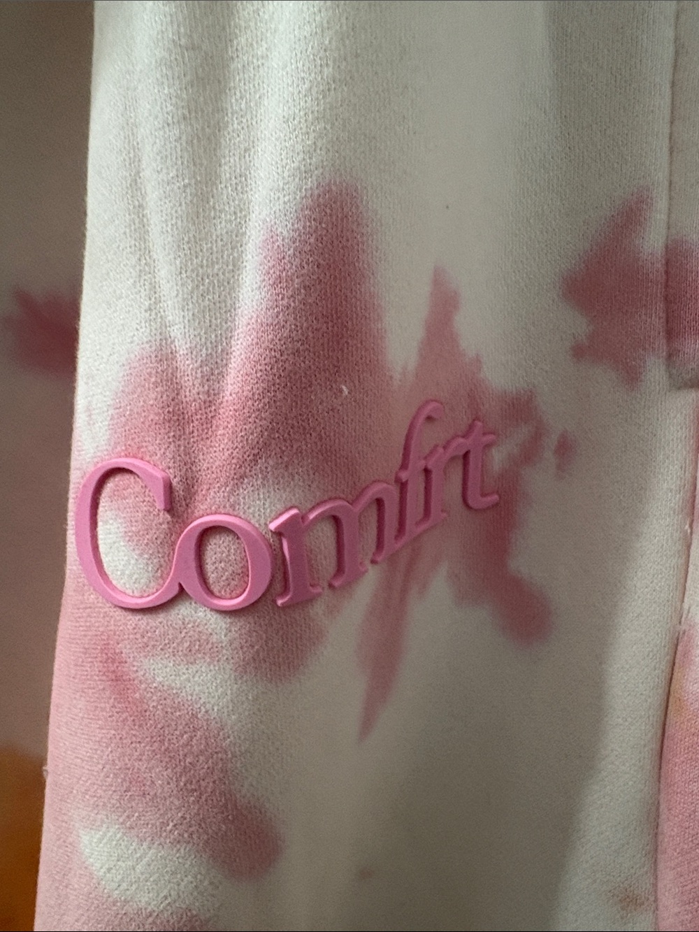 Comfrt Tie-Dye Pink & Peach Jogger Bottoms - Picture 5 of 9